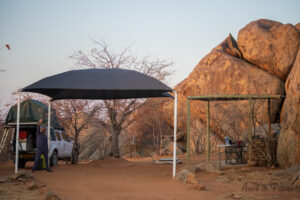 Notre place au camping Hoada Campsite