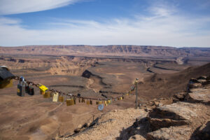 Cadenas qui marquent le début du trail du canyon