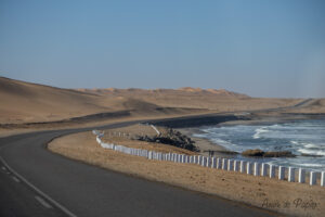 Route depuis Swakopmund en direction de Walvis Bay