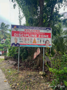 Panneau zone de discipline