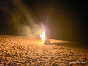 Feu de camp sur la plage