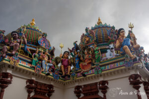 Toit d'un temple indien