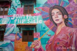 Peinture murale "Join the flip side"