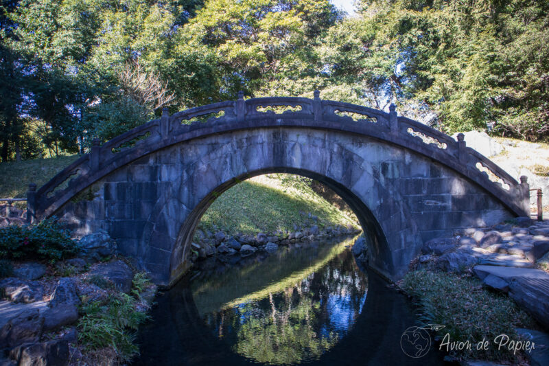 Reflet d'un pont dans l'eau