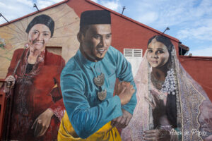 Peinture murale avec différentes religions