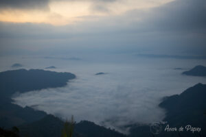 Montagnes et nuages Phu Chi Fa