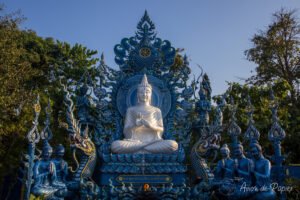 Statue entrée temple bleu-2