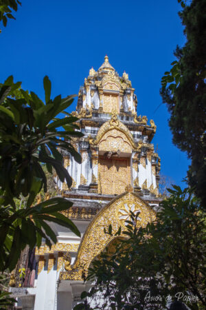 Temple et feuilles