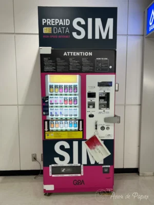 Distributeur de carte SIM à Tokyo