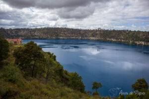 Blue lake pool et maison au bord